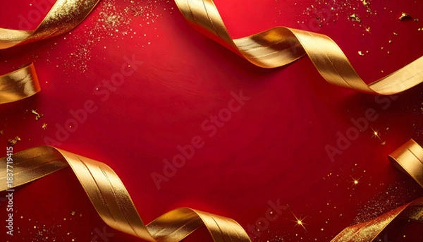 Obraz 赤と金ののゴージャスなプレゼントイメージ