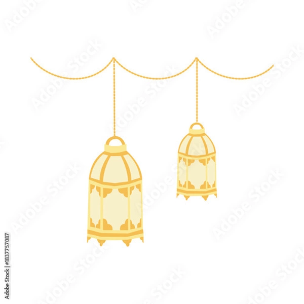 Fototapeta Decorative Eid Lanterns with Strings