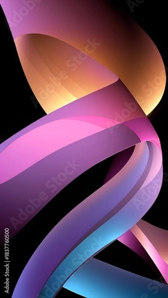 Obraz Colorful Wave Gradient Background