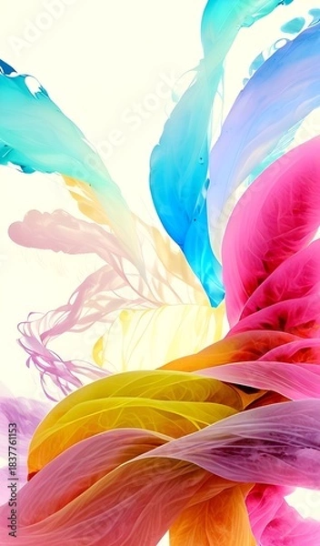 Obraz Colorful flowing abstract background