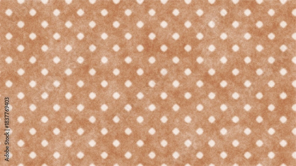 Fototapeta Diamond dot pattern texture in warm biscuit tones