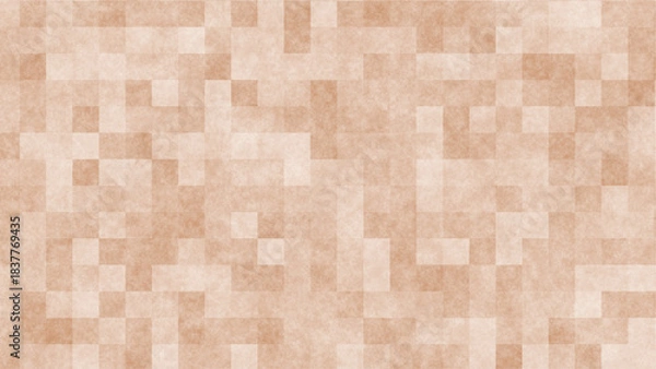 Fototapeta Mosaic pattern texture in soft warm beige