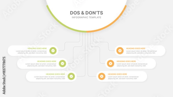Obraz Dos and Don'ts Comparison Infographic Template