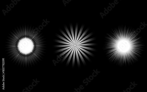 Fototapeta Ray radiance flare glow light white star burst bright transparent effect shine sparkle illumination overlay vector.