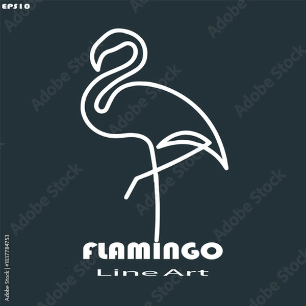 Obraz flamingo vector illustration