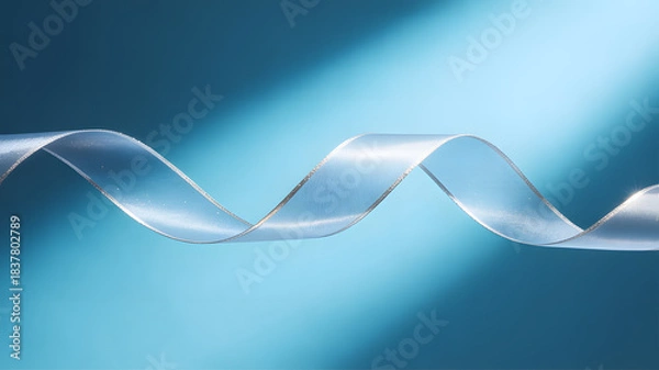 Obraz 銀色のリボンと神秘的な背景