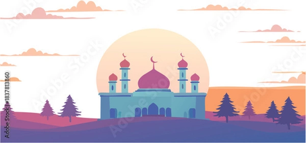 Obraz vector illustration of a city