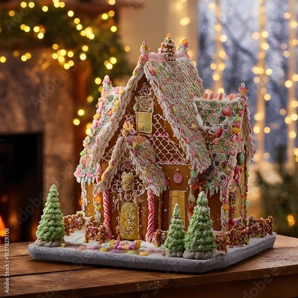 Obraz Casa de Jengibre Navideña