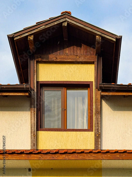 Obraz Small wooden window and roof