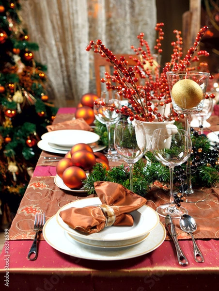 Obraz Christmas table