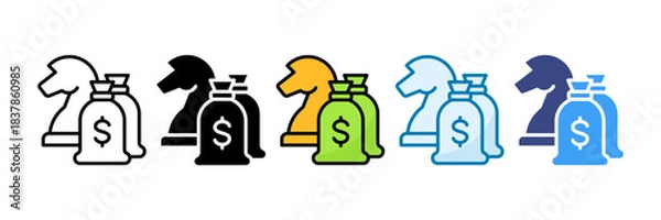 Obraz Resource Planning Icon Set Multiple Style Collection