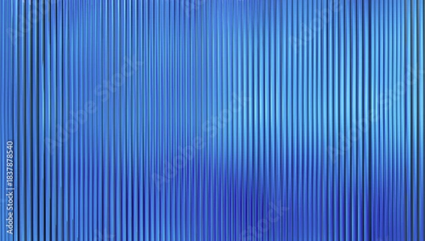 Fototapeta Blue Crystal Panel Texture Background with Vertical Stripes for Modern Industrial Design