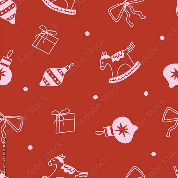 Obraz Christmas seamless pattern