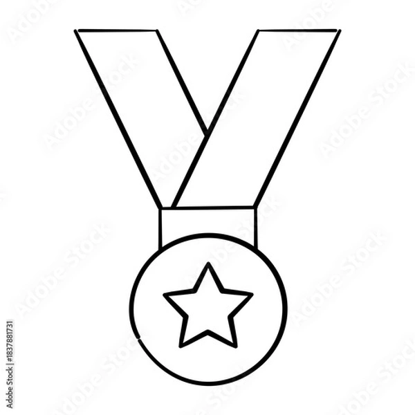 Obraz Star medal circle