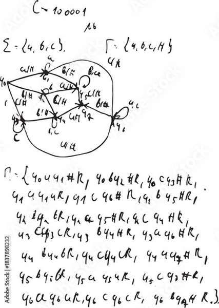 Obraz Discrete mathematics. Automata theory. Turing machine. Turing. Problem solving.