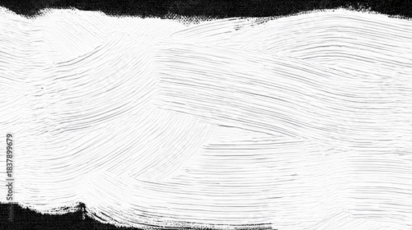 Obraz 白の絵の具の筆跡が残るアナログ風のテクスチャ