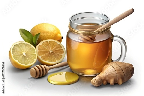 Fototapeta tea and lemon