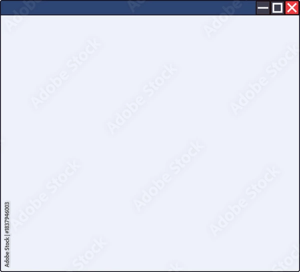 Fototapeta pcウィンドウ　フレーム   青