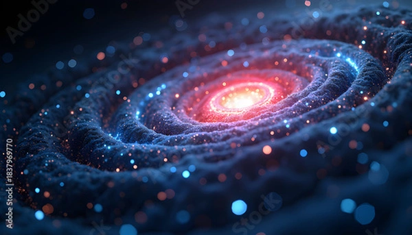 Obraz Big data technology data science analysis artificial intelligence generative AI deep learning machine learning algorithm neural flow network analytics innovation abstract futuristic digital system wit