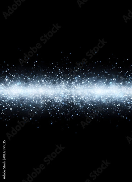 Obraz Abstract Floating Light Particles on Dark Background