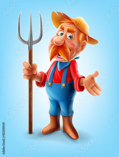 Fototapeta farmer illustration