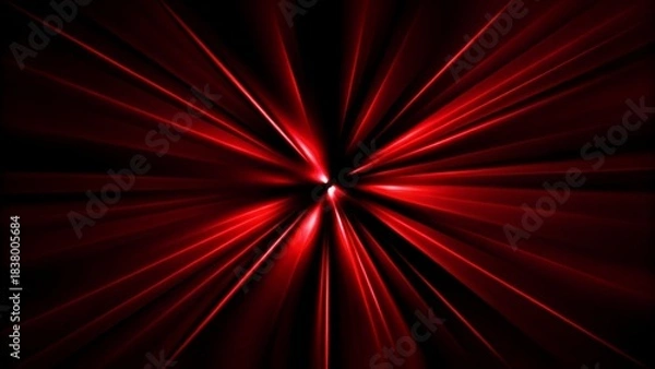 Fototapeta Abstract black background with red light line