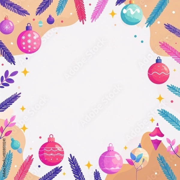 Obraz christmas background with christmas tree