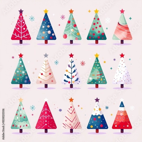 Obraz christmas background with christmas tree