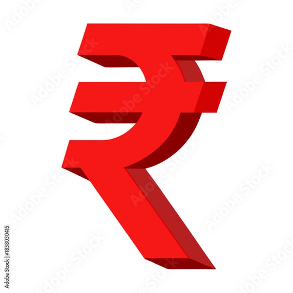 Obraz red dollar symbol