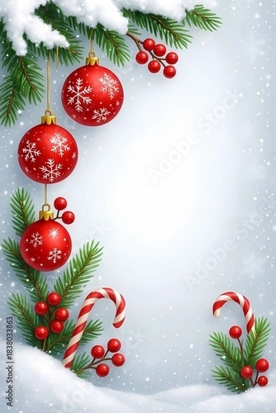 Obraz christmas background with christmas tree