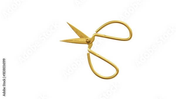 Obraz open scissors 3D rendering
