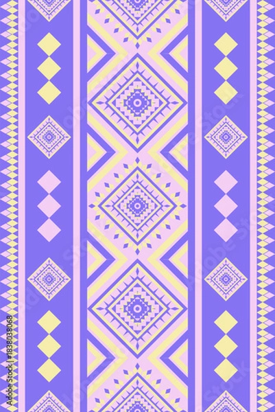 Obraz Vertical Geometric Abstract Ethnic Pattern