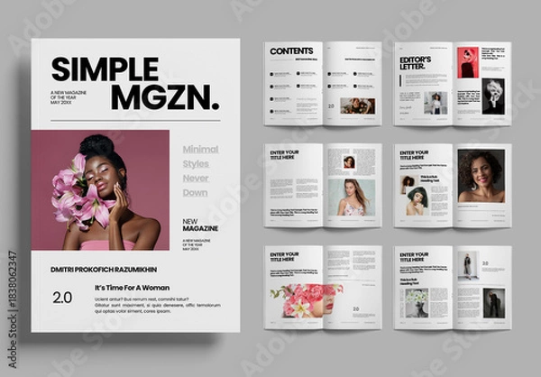 Obraz Minimal Magazine Layout Template