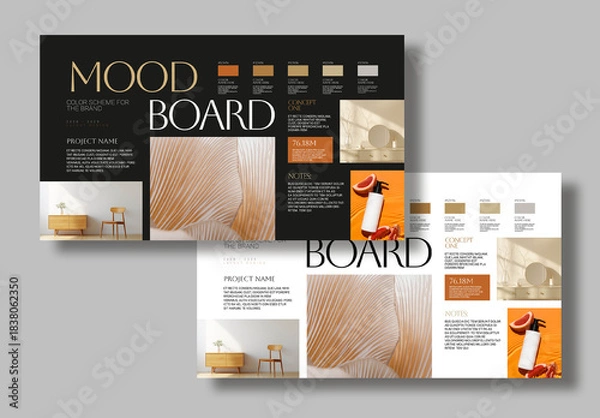 Obraz Minimal Mood Board Template