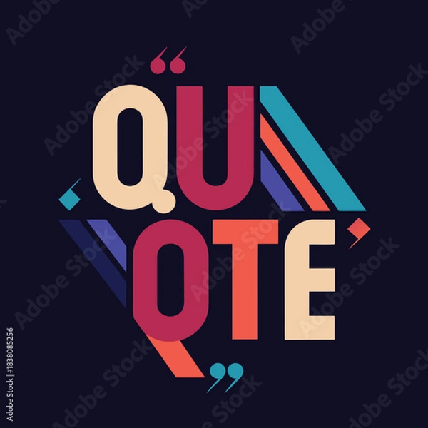 Fototapeta Bold minimalist typography design with motivational quote