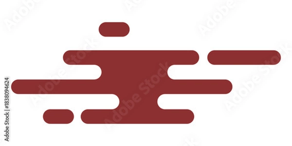 Fototapeta Abstract Dripping Fluid Shapes Isolated on White Background