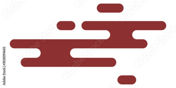 Fototapeta Abstract Dripping Fluid Shapes Isolated on White Background