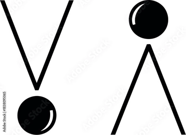 Obraz Minimalist abstract art featuring geometric shapes and dots