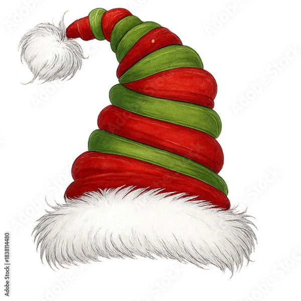 Obraz red christmas tree