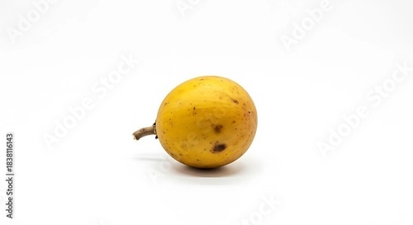 Fototapeta Fresh Yellow Tropical Fruit Isolated on White Background