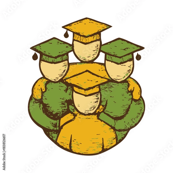 Obraz Graduation Unity Circle