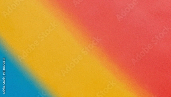 Fototapeta Close up of a red, yellow and blue textured surface