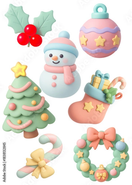 Obraz 민크색 크리스마스 장식품