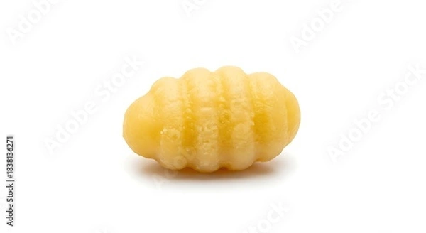 Obraz Single Gnocchi Pasta Isolated on White Background