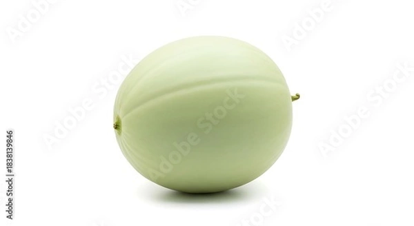Obraz Whole Light Green Melon on White Background