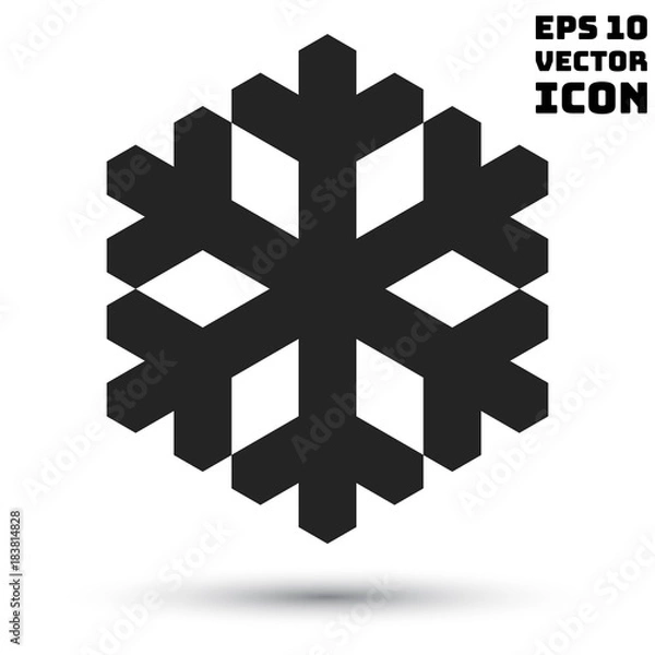 Obraz Snowflake Icon. Vector simple snowflake logo