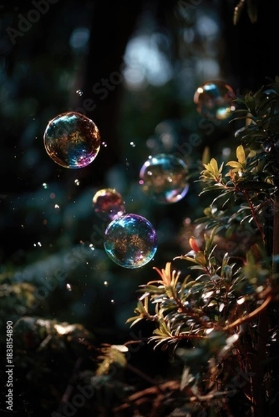 Obraz Dreamy Floating Light Orbs with Ethereal Highlights
