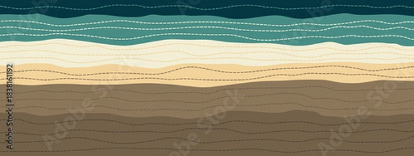 Obraz Abstract soil and rock layers. Sedimentary strata	
