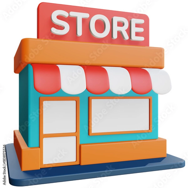 Obraz 3d store illustration