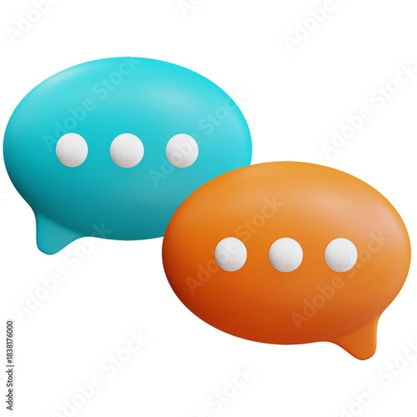 Obraz 3d speech bubbles